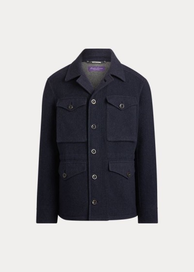 Chaquetas Ralph Lauren Hombre Azul Marino / Grises - Mapleton Merino Wool - WMAIJ0123